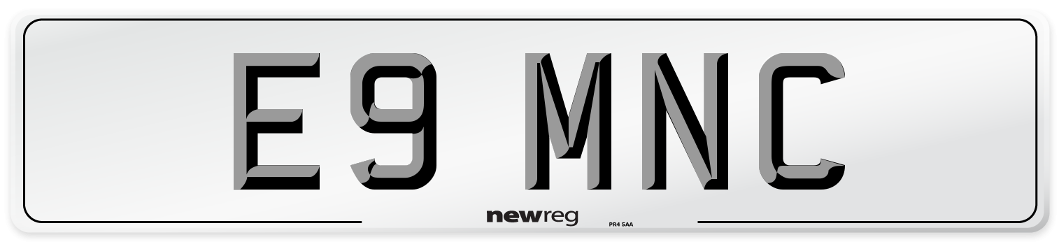 E9 MNC Number Plate from New Reg